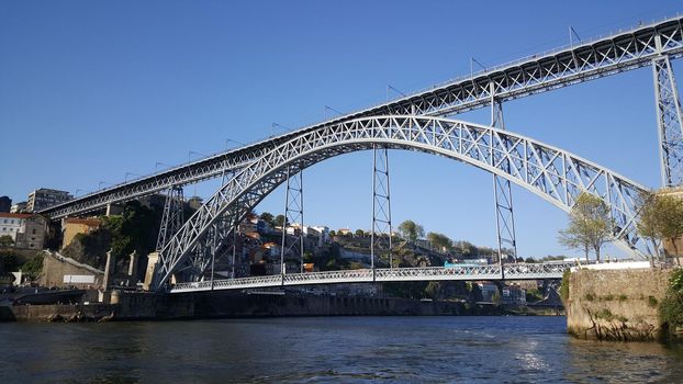 The Dom Luís I Bridge over the River Douro 