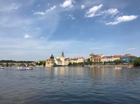 The Vltava river in Prague