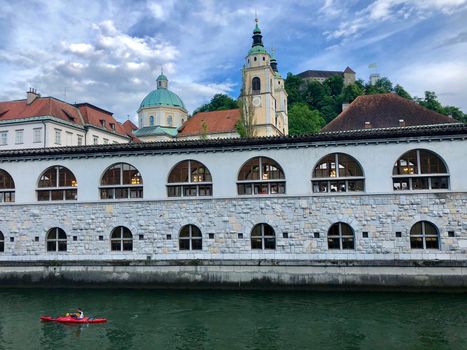 Canoeing at the Ljubljanica river 