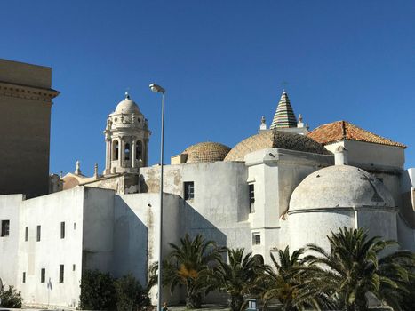 Cadiz cathedral and the Parroquia de Santa Cruz church 