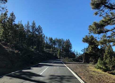 Road through Teide National Park 