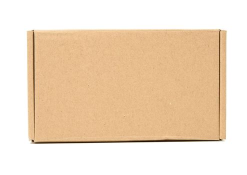 brown cardboard box isolated on white background