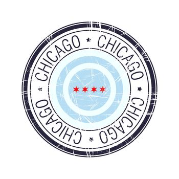 City of Chicago, Illinois vector stamp