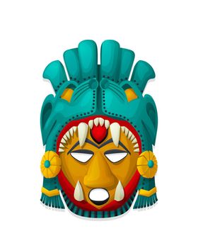 Vector tribal aztec, maya mask