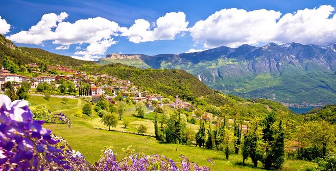 Idyllic village of Vesio in Dolomites Alps above Garda lake