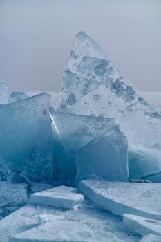 The ice at Lake Kapchagai