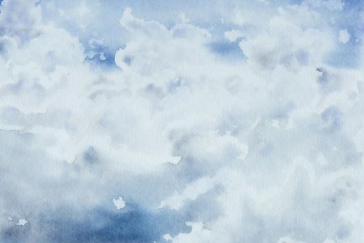 Watercolour painting nature sky background