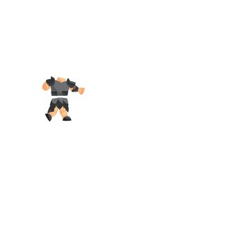 Spartan Cartoon Attack Game Character Animation Sprite Template