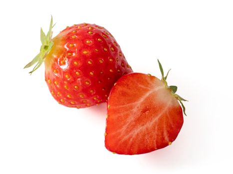 Strawberry isolated on white with clipping path