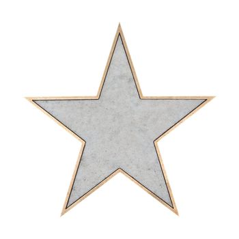blank walk of fame star isolated over white
