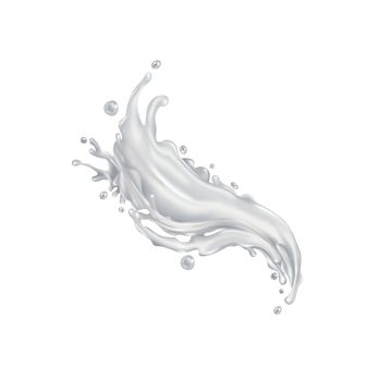 Milk drink splash on a white background