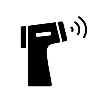 Contactless Infrared Thermometer vector glyph icon