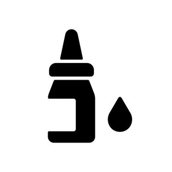 Eye drops vector glyph icon. Nasal drops