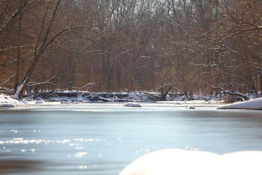 Highbanks Metro Park, River Bluff Area, in Winter, Columbus, Ohio