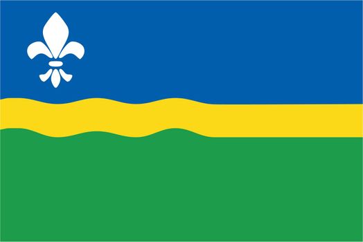 Flevoland region of Netherlands officially flag