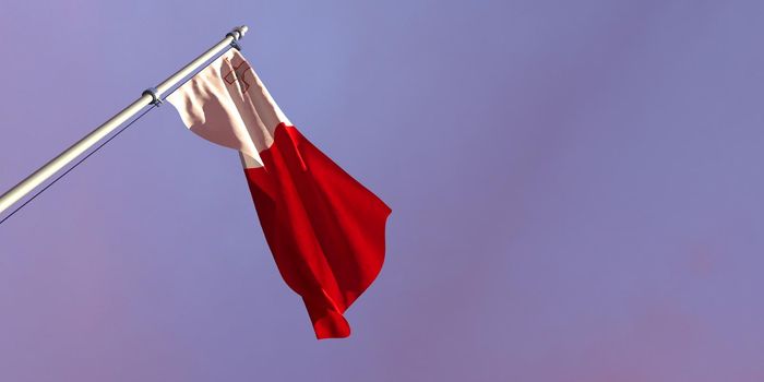3d rendering of the national flag of the Malta