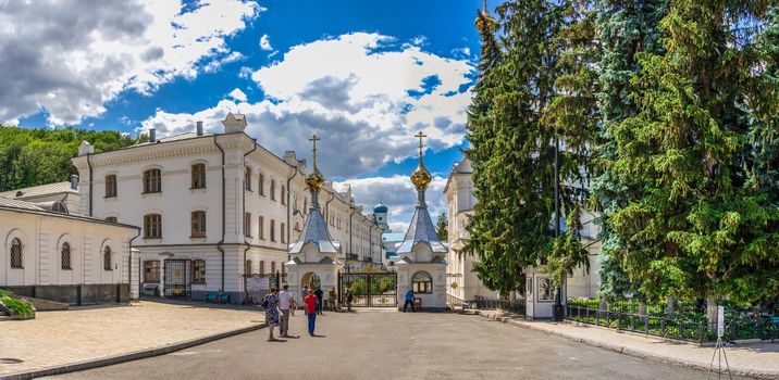 The main entrance to the Svyatogorsk Lavra in Ukraine