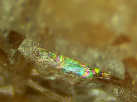 Smoky quartz, closeup of the stone with pleochrism