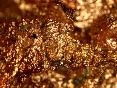 copper ore in a closeup