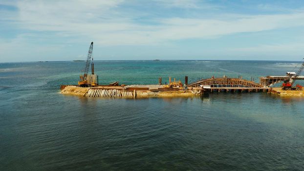Bridge under construction on the island of Siargao.