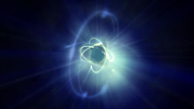 atom orbit abstract ray light