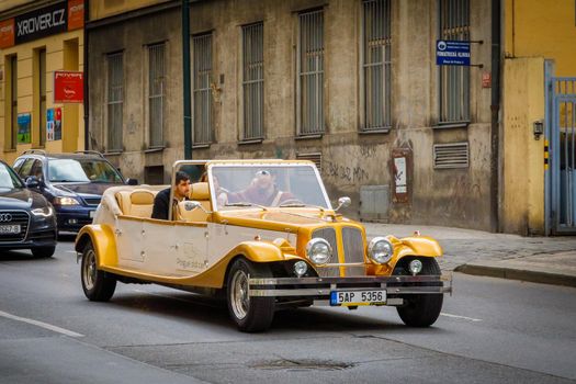 Czech Republic 14 april 2018 Vintage cars for tourist excursions