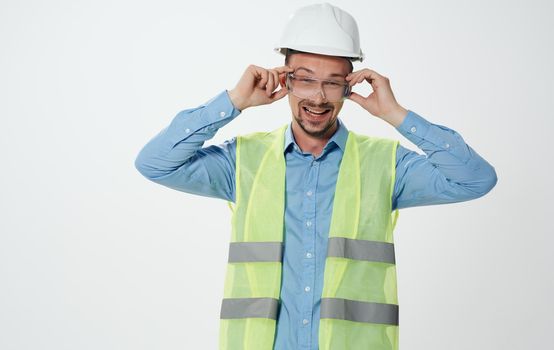 construction engineer in hard hat repair work repair tool