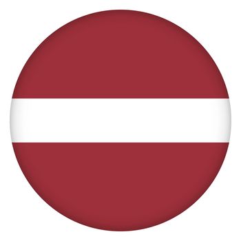 Flag of Latvia round icon, badge or button. Latvian national symbol. Template design, vector illustration.