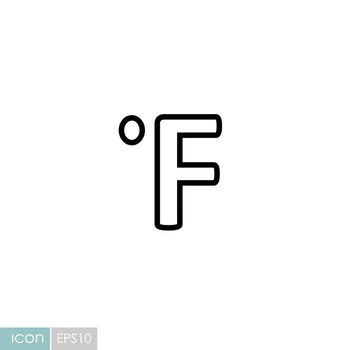 Fahrenheit degrees vector icon. Weather sign