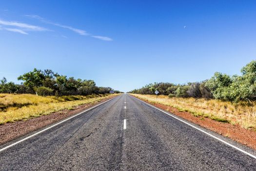 straight road through the dessert of Australia, South Australia, Stuart Highway Australia