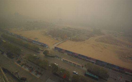 Haze pollution problems exceeded standards in crowded cities