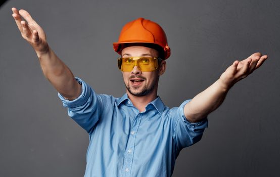 construction engineer in hard hat repair work repair tool