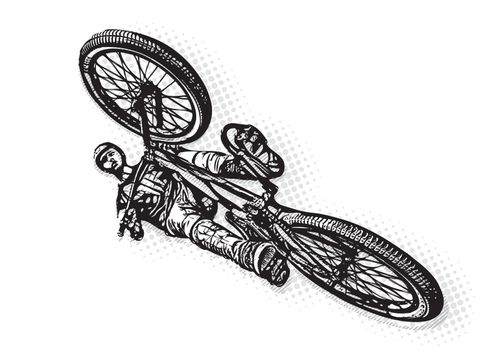 BMX biker vector Illustration