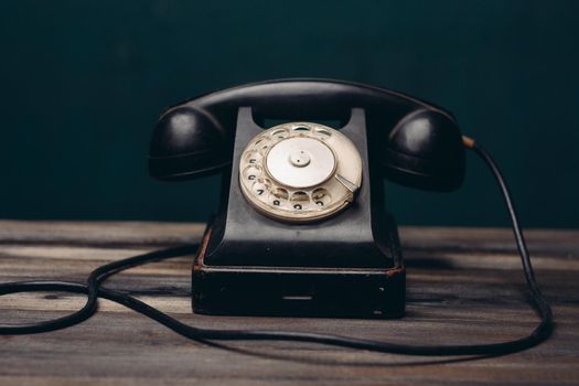 black retro telephone office communication technology nostalgia