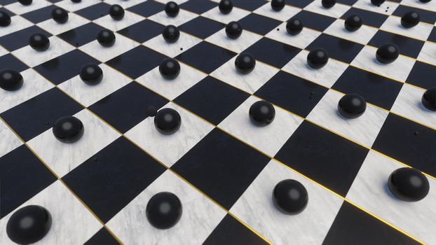 A Sphere In A Chess Field