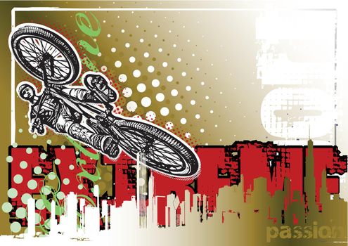BMX biker poster background