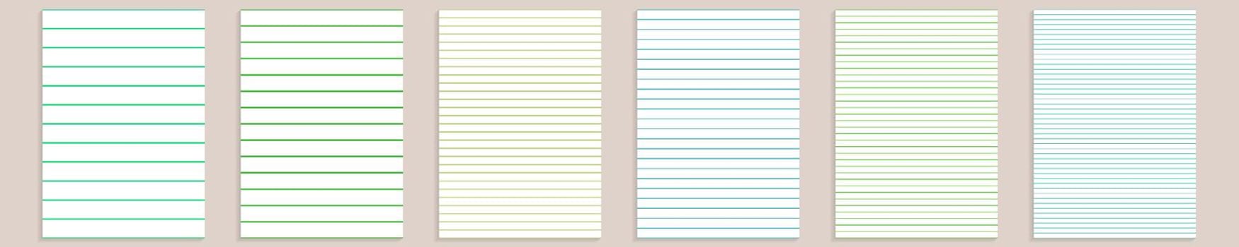 Grid paper set. Abstract striped background with color graph. Geometric pattern for school, wallpaper, textures, notebook. Lined blank A4 isolated on transparent background. Millimeter graph grid.