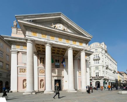 The commerce chamber building in Trieste