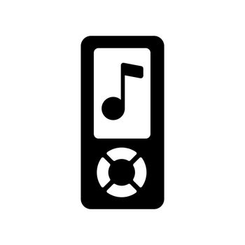 Mp3 player vector flat glyph icon