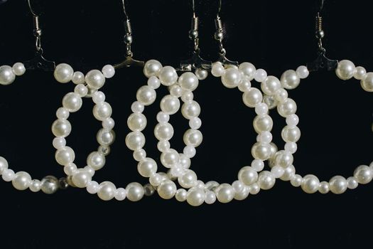 Pearl wristband bracelet of white sea pearls 