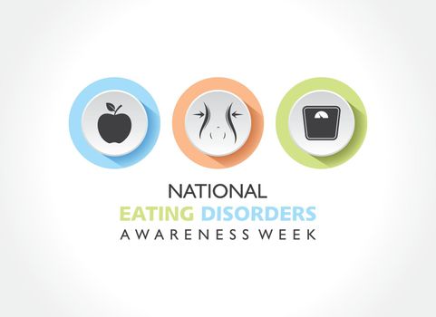 Vector illustration of National Eating Disorders Awareness Week observed during last week of February