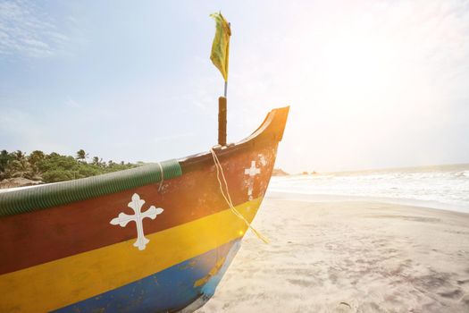 Life boat on Indian Goa Beach