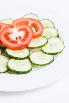 Greek Salad of tomato and cucumber