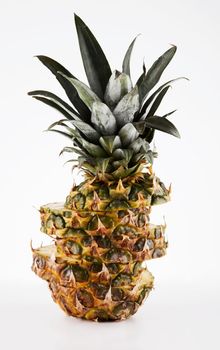 Odd shaped sliced pineapple