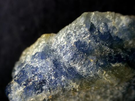 blue sapphire in a macro shot