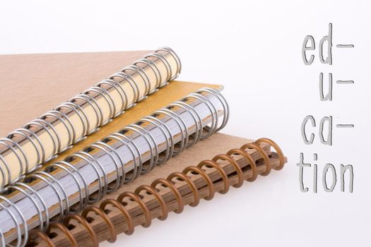 Spiral Notebooks with the Education wording