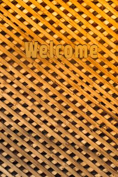 Welcome sign wording text on a background for business concept 