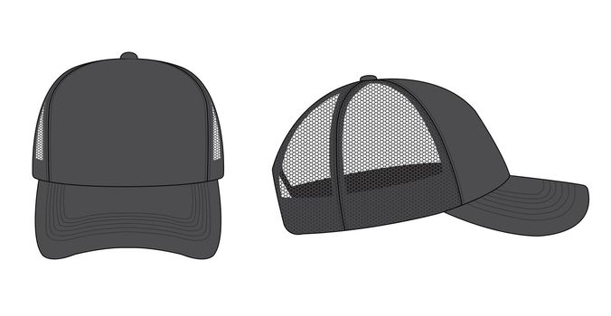 trucker cap / mesh cap template illustration