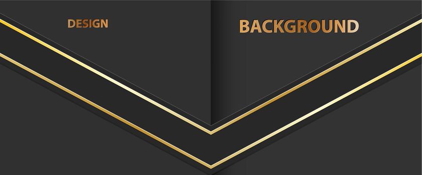 Abstract golden banner, Dark background for text, message, banner, business card and thematic design