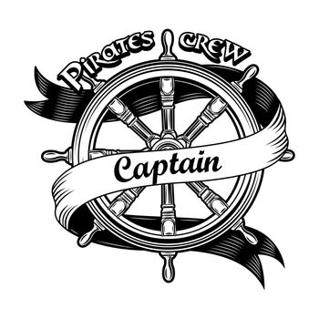 Ship insignia vector illustration